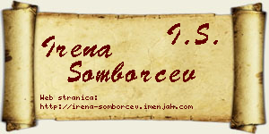 Irena Somborčev vizit kartica